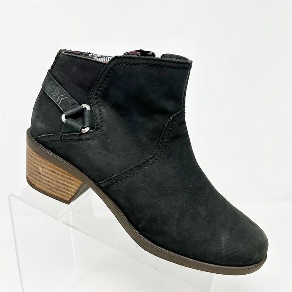 Teva Women's Foxy Black Leather Ankle Boots Size 10 Fall Comfort Outdoors - Picture 1 of 14